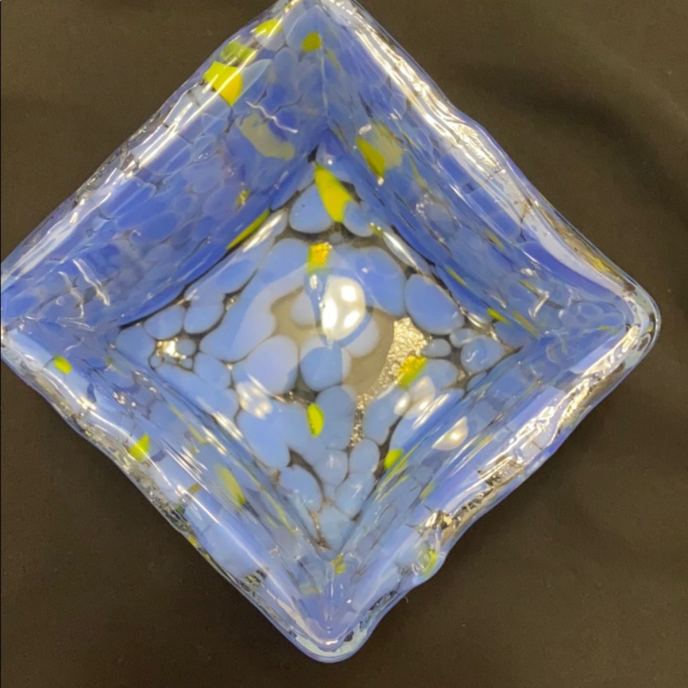 Square blown glass - candle holder or organizer - Picture 3 of 4